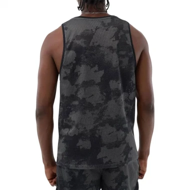 NEW ERA ALL OVER PRINT MESH TANK TOP BLACK CAMO