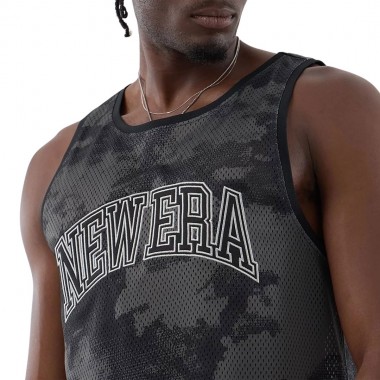 NEW ERA ALL OVER PRINT MESH TANK TOP BLACK CAMO
