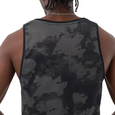 NEW ERA ALL OVER PRINT MESH TANK TOP BLACK CAMO