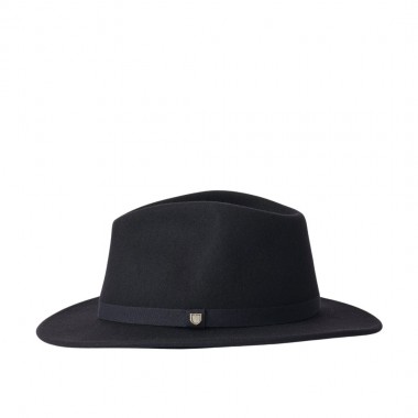 BRIXTON MESSER FEDORA PACKABLE HAT BLACK/BLACK
