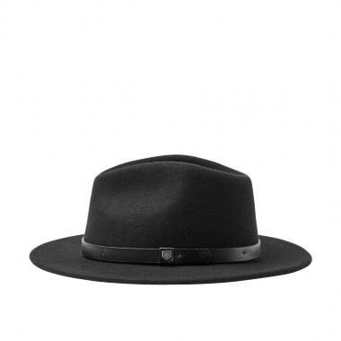 BRIXTON MESSER FEDORA HAT BLACK/BLACK