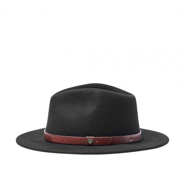 BRIXTON MESSER FEDORA HAT BLACK