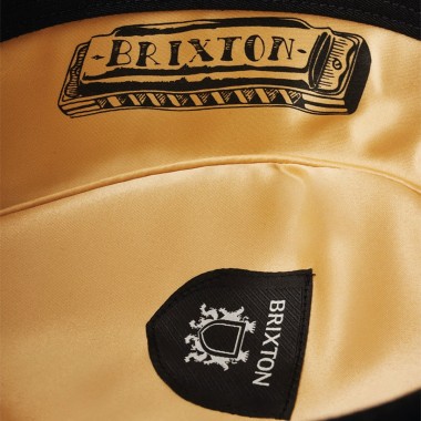 BRIXTON STOUT PORK PIE HAT BLACK/BLACK