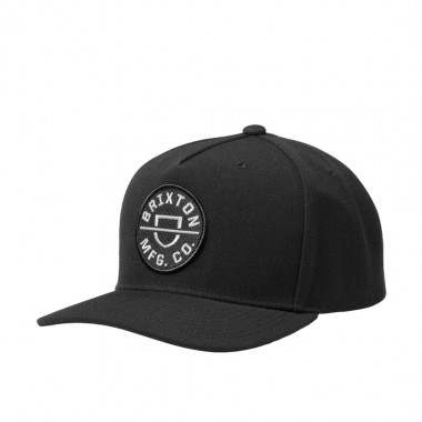 BRIXTON CREST C MP SNAPBACK CAP BLACK