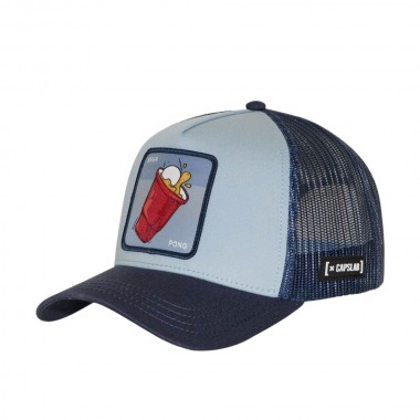 CAPSLAB BEER PONG PREMIUM TRUCKER CAP BLUE