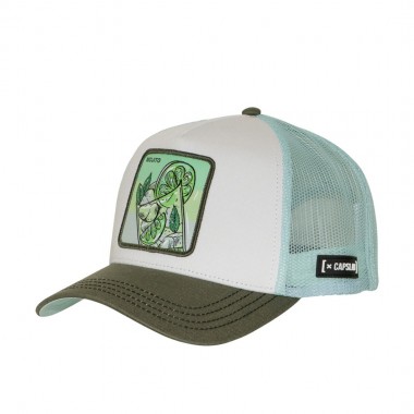 CAPSLAB MOJITO PREMIUM TRUCKER CAP WHITE