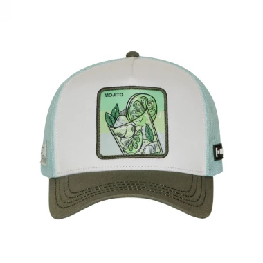 CAPSLAB MOJITO PREMIUM TRUCKER CAP WHITE