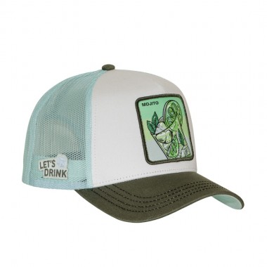 CAPSLAB MOJITO PREMIUM TRUCKER CAP WHITE