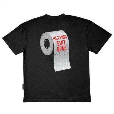 BEE UNUSUAL GETTING SHIT DONE OVERSIZED T-SHIRT BLACK