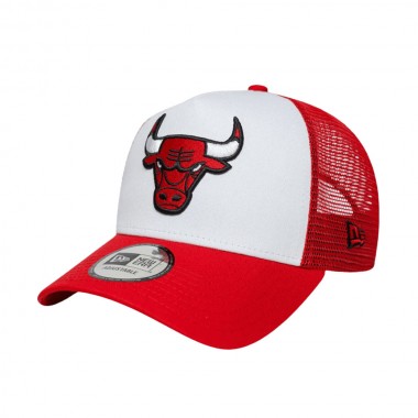 NEW ERA NBA CHICAGO BULLS SIDE PATCH TRUCKER CAP RED
