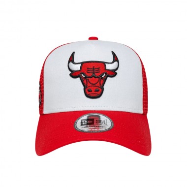 NEW ERA NBA CHICAGO BULLS SIDE PATCH TRUCKER CAP RED