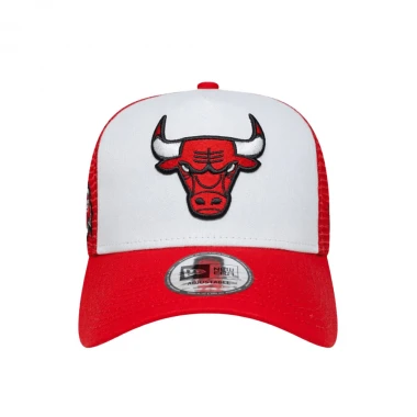 NEW ERA NBA CHICAGO BULLS SIDE PATCH TRUCKER CAP RED
