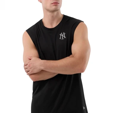 NEW ERA MLB NEW YORK YANKEES CORE PLUS SLEEVELESS TEE BLACK