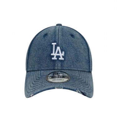 NEW ERA MLB LA DODGERS ACID WASH DENIM 9FORTY ADJ CAP PSTL BLUE