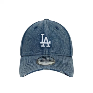 NEW ERA MLB LA DODGERS ACID WASH DENIM 9FORTY ADJ CAP PSTL BLUE