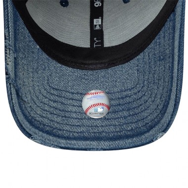 NEW ERA MLB LA DODGERS ACID WASH DENIM 9FORTY ADJ CAP PSTL BLUE