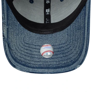 NEW ERA MLB LA DODGERS ACID WASH DENIM 9FORTY ADJ CAP PSTL BLUE