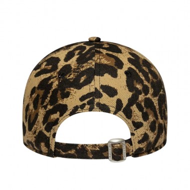 NEW ERA MLB NY YANKEES LEOPARD W 9TWENTY ADJ CAP DARK BROWN