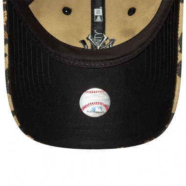 NEW ERA MLB NY YANKEES LEOPARD W 9TWENTY ADJ CAP DARK BROWN