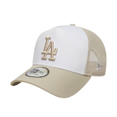 NEW ERA LEAGUE ESS LOS ANGELES DODGERS TRUCKER CAP LIGHT BEIGE