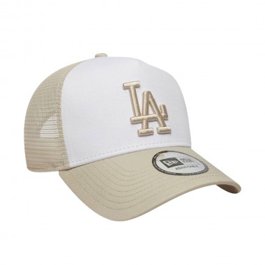 NEW ERA LEAGUE ESS LOS ANGELES DODGERS TRUCKER CAP LIGHT BEIGE