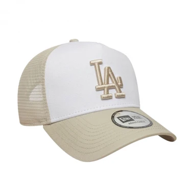 NEW ERA LEAGUE ESS LOS ANGELES DODGERS TRUCKER CAP LIGHT BEIGE