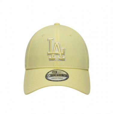 NEW ERA LA DODGERS TEAM OUTLINE 9FORTY ADJ CAP PASTEL YELLOW