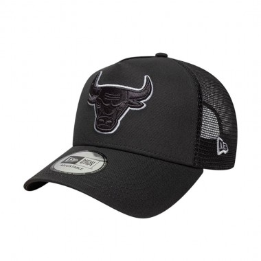 NEW ERA CHICAGO BULLS OUTLINE E-FRAME TRUCKER CAP CHARCOAL