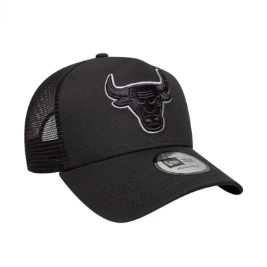 NEW ERA CHICAGO BULLS OUTLINE E-FRAME TRUCKER CAP CHARCOAL