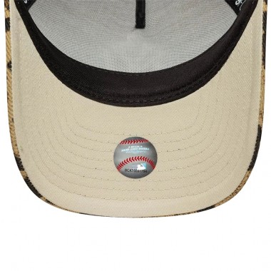 NEW ERA NY YANKEES LEOPARD W 9FORTY AF TRUCKER CAP DARK BROWN