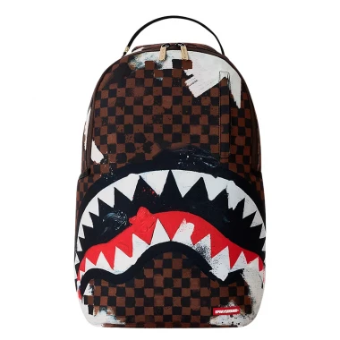 SPRAYGROUND SHARKS IN PARIS COTTON CANVAS PAINTED BACKPACK
