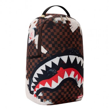 SPRAYGROUND SHARKS IN PARIS COTTON CANVAS PAINTED BACKPACK