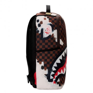 SPRAYGROUND SHARKS IN PARIS COTTON CANVAS PAINTED BACKPACK