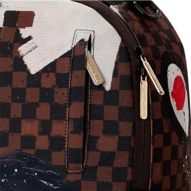 SPRAYGROUND SHARKS IN PARIS COTTON CANVAS PAINTED BACKPACK