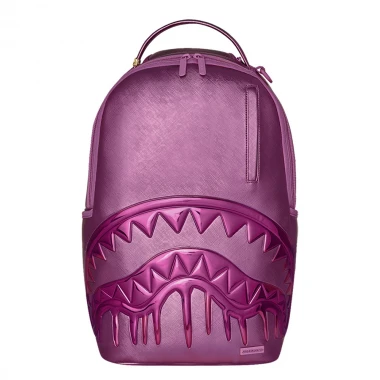 SPRAYGROUND METALLIC PINK METALLIC DRIP BACKPACK