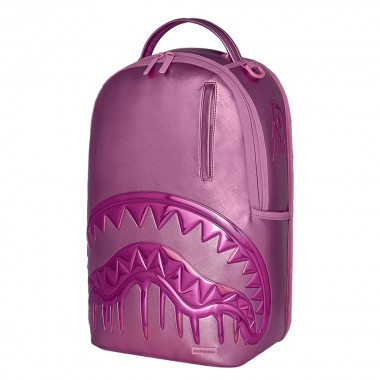 SPRAYGROUND METALLIC PINK METALLIC DRIP BACKPACK