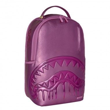SPRAYGROUND METALLIC PINK METALLIC DRIP BACKPACK