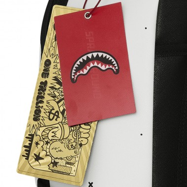 SPRAYGROUND SHARK CENTRAL LIQUID CHROME BACKPACK