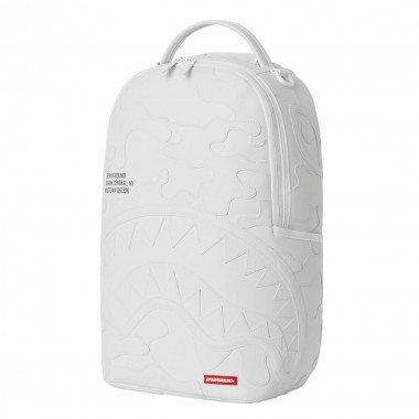 SPRAYGROUND SHARK CENTRAL CAMO CUT SHARK WHITE BACKPACK