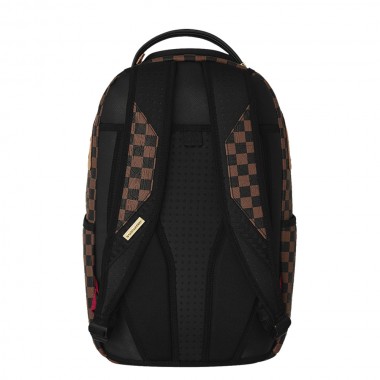 SPRAYGROUND EMBOSSED CHECK BROWN BACKPACK