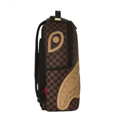 SPRAYGROUND EMBOSSED CHECK BROWN BACKPACK