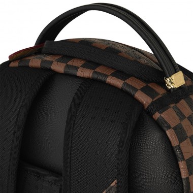 SPRAYGROUND EMBOSSED CHECK BROWN BACKPACK