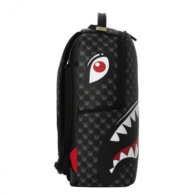 SPRAYGROUND SHARKS IN PARIS WTF BUBBLY BLACK CHECK BACKPACK