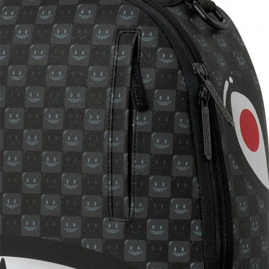 SPRAYGROUND SHARKS IN PARIS WTF BUBBLY BLACK CHECK BACKPACK