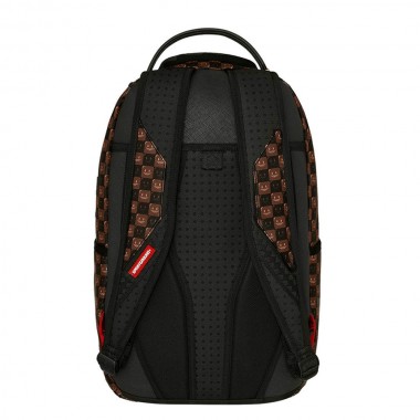 SPRAYGROUND SHARKS IN PARIS WTF BUBBLE BROWN CHECK BACKPACK