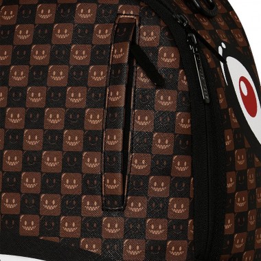 SPRAYGROUND SHARKS IN PARIS WTF BUBBLE BROWN CHECK BACKPACK
