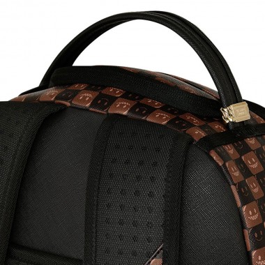 SPRAYGROUND SHARKS IN PARIS WTF BUBBLE BROWN CHECK BACKPACK