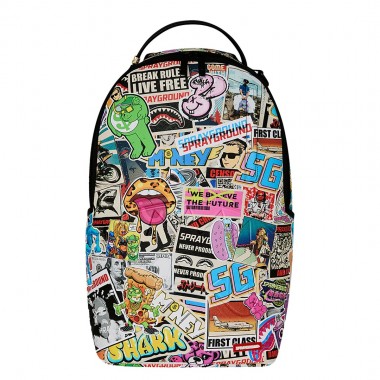 SPRAYGROUND PUNK STICKER SHARK BACKPACK