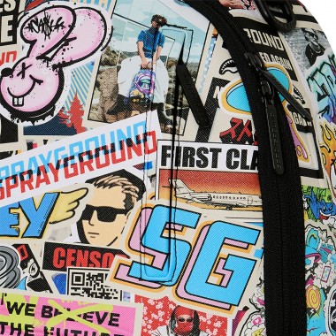 SPRAYGROUND PUNK STICKER SHARK BACKPACK