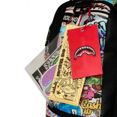 SPRAYGROUND PUNK STICKER SHARK BACKPACK